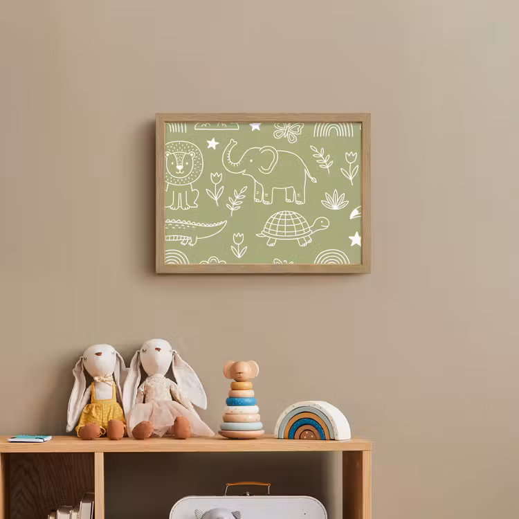 Nachtlicht Kinder - Tiere – Muster – Illustration – Natur – Grün — 3