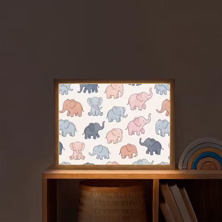 Nachtlicht Kinder - Tiere – Muster – Kinderzimmer – Pastell – Verspielt — 2