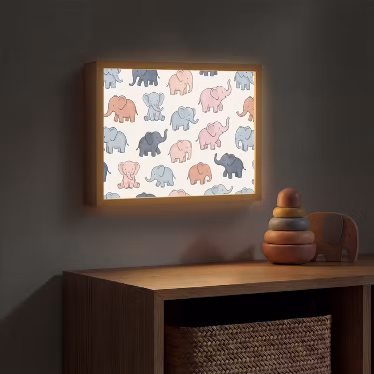 Nachtlicht Kinder - Tiere – Muster – Kinderzimmer – Pastell – Verspielt — 4