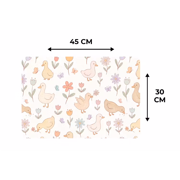 Tischset - 6 Stück - Vogel – Blumen – Muster – Pastell – Tiere — 3