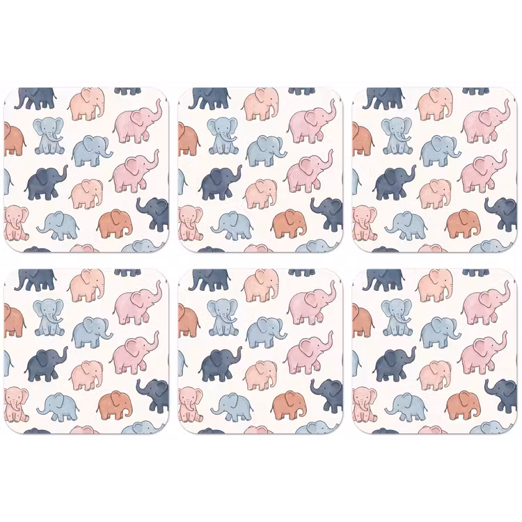 Untersetzer - Tiere – Muster – Kinderzimmer – Pastell – Verspielt — 1