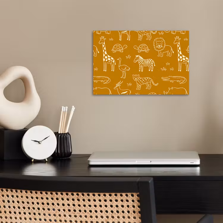 Poster - Tiere – Safari – Muster – Kindlich – Ocker — 2