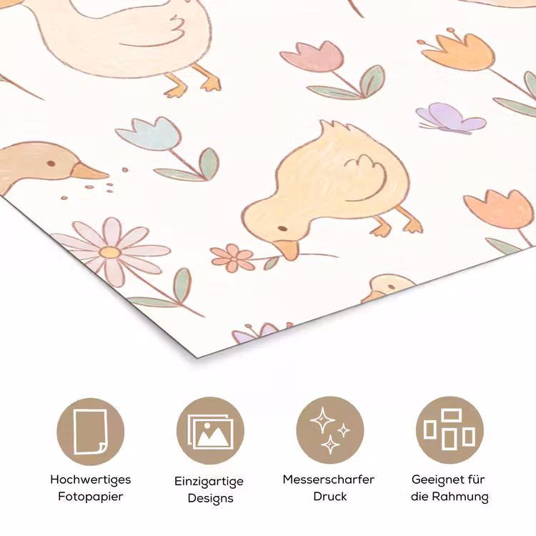 Poster - Vogel – Blumen – Muster – Pastell – Tiere — 5