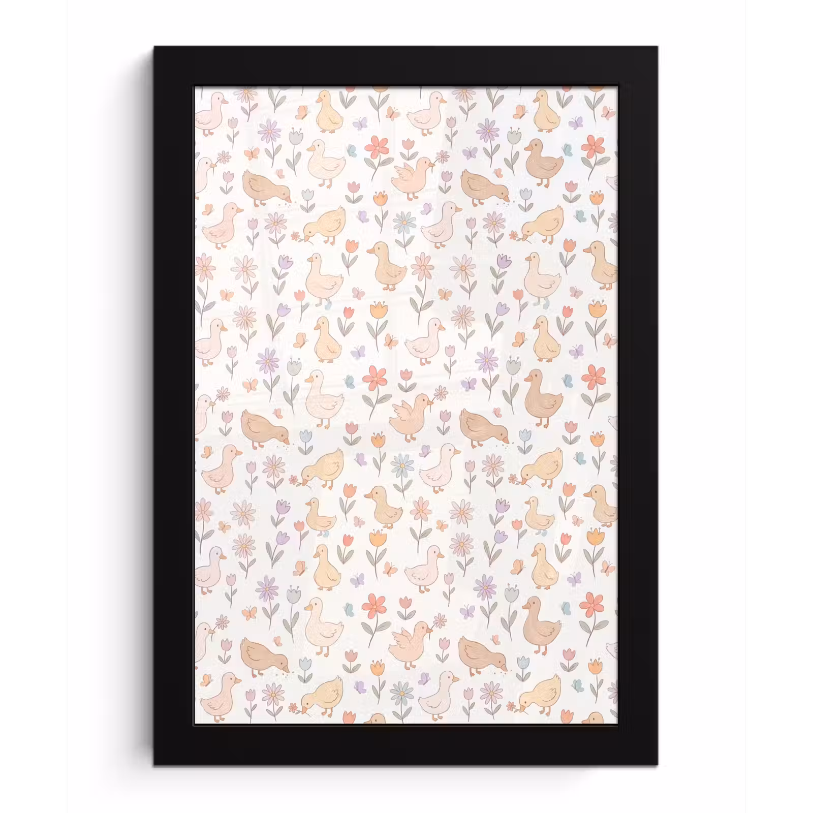 Bilder mit Rahmen - Vogel – Blumen – Muster – Pastell – Tiere — 1