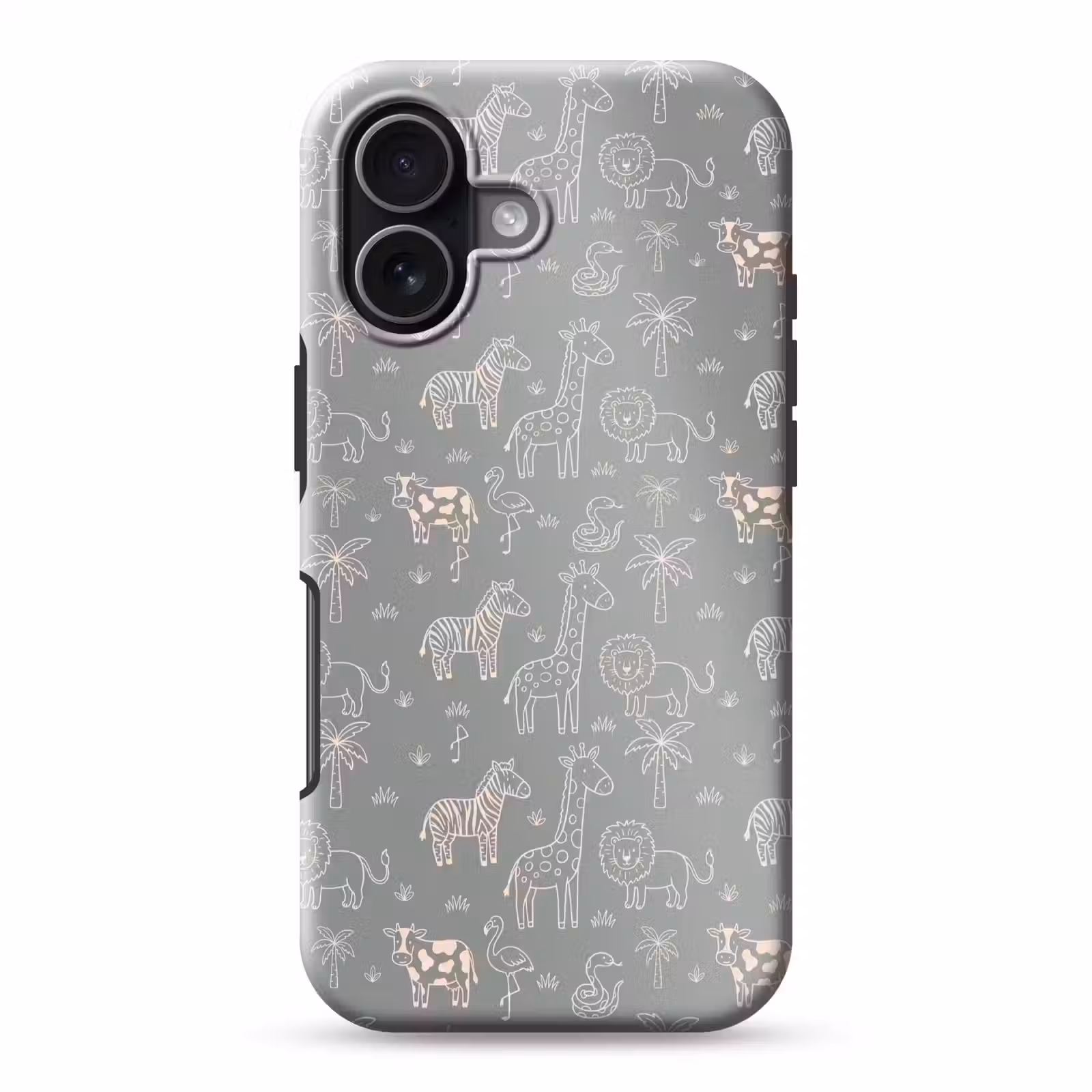 Handyhülle Toughcase - Tiere – Safari – Muster – Illustration – Grün — 1