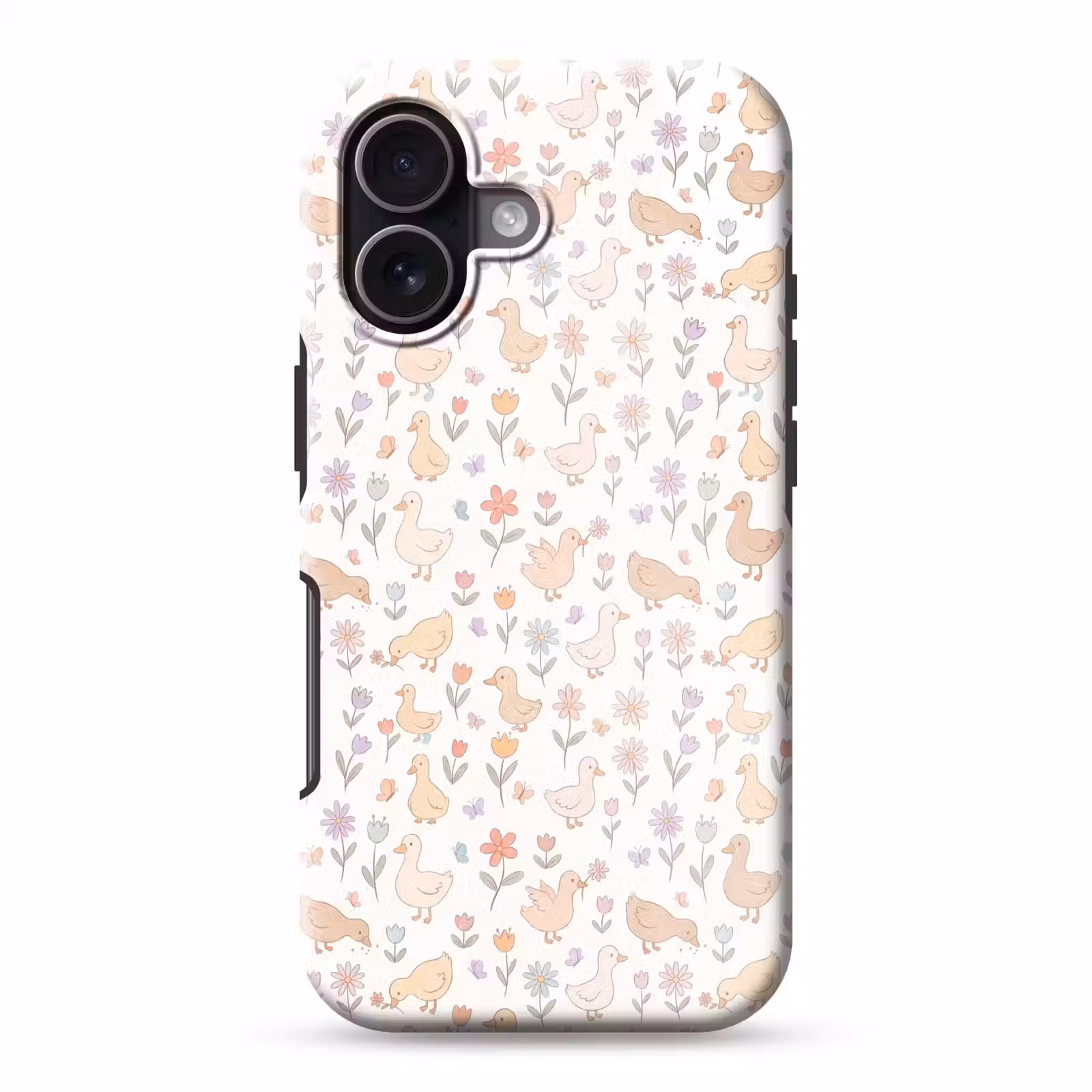 Handyhülle Toughcase - Vogel – Blumen – Muster – Pastell – Tiere — 1