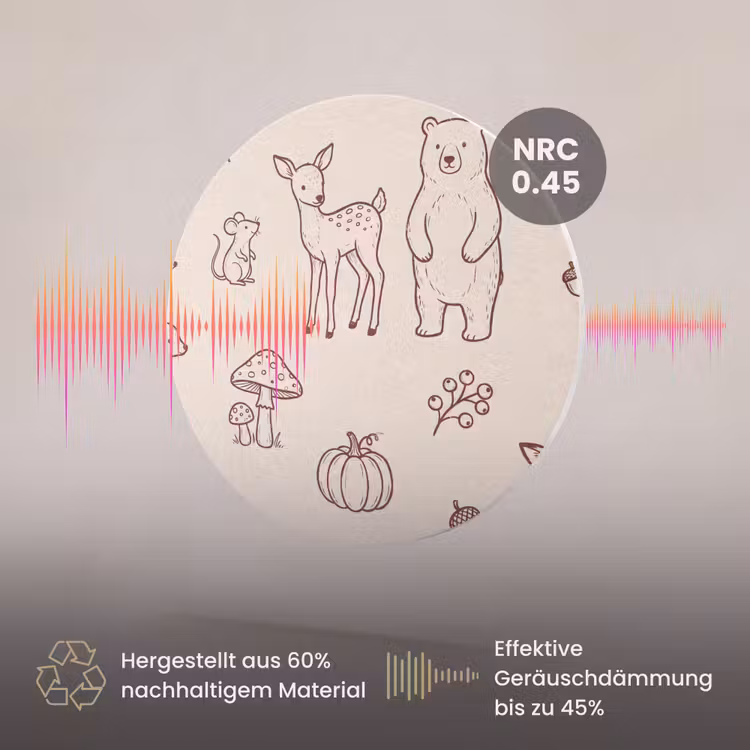 Akustikbild - Rund - Tiere – Wald – Natur – Skizze – Muster — 3