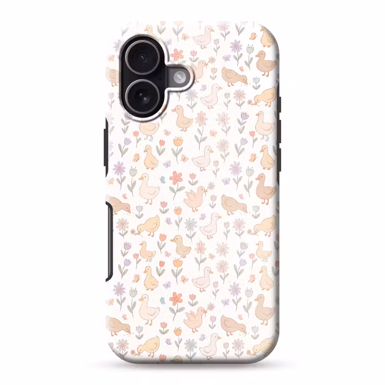 Handyhülle Toughcase - Vogel – Blumen – Muster – Pastell – Tiere — 1