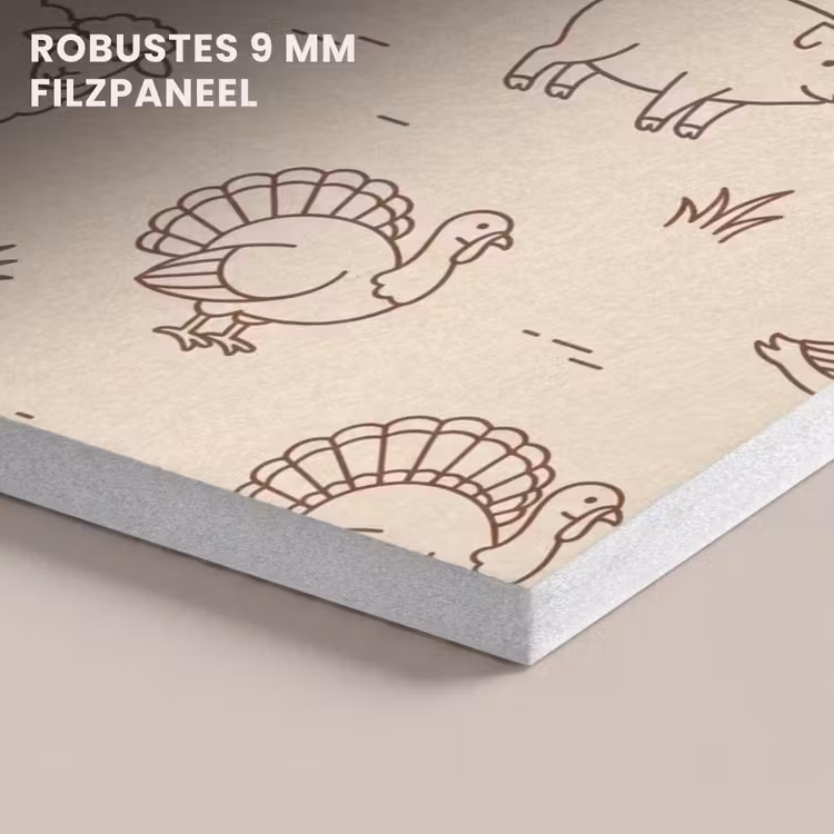 Akustikbild - Tiere – Muster – Bauernhof – Minimalistisch – Beige — 5