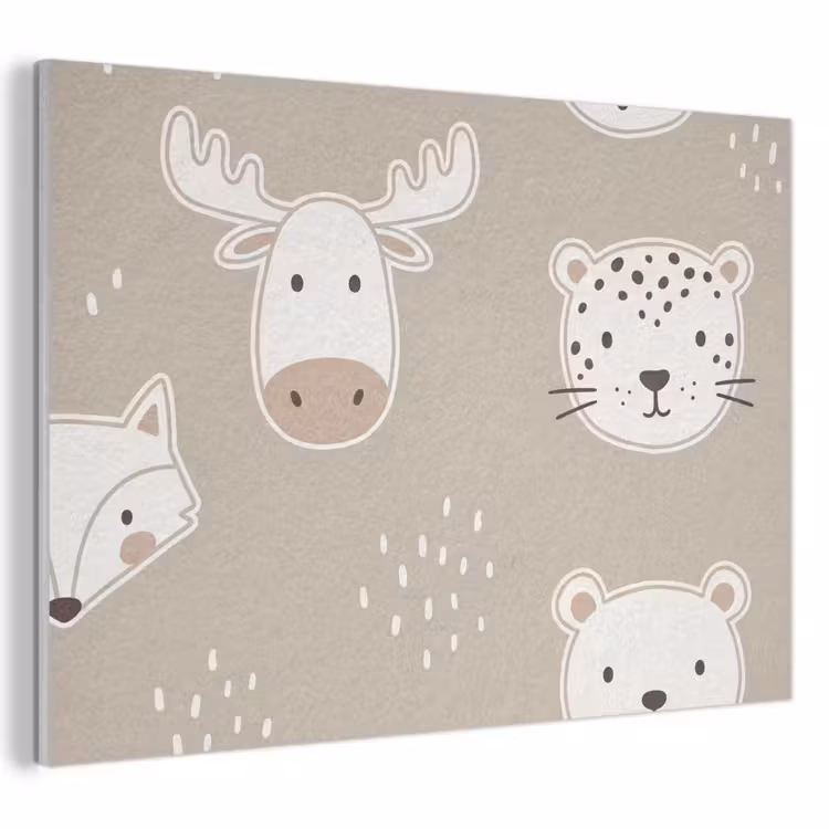 Akustikbild - Tiere – Muster – Illustration – Modern – Beige — 1