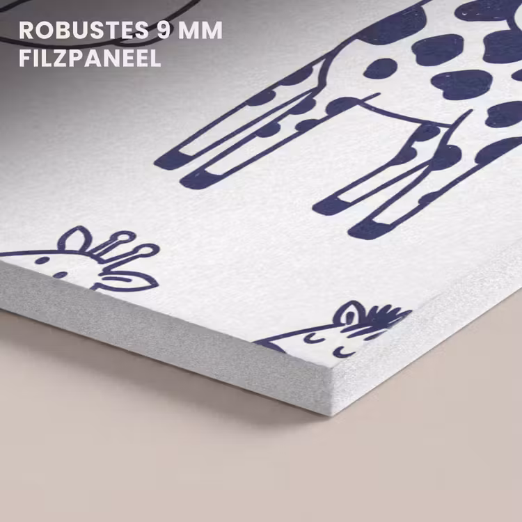 Akustikbild - Tiere – Muster – Kinderzimmer – Grafisch – Weiß-Blau — 5