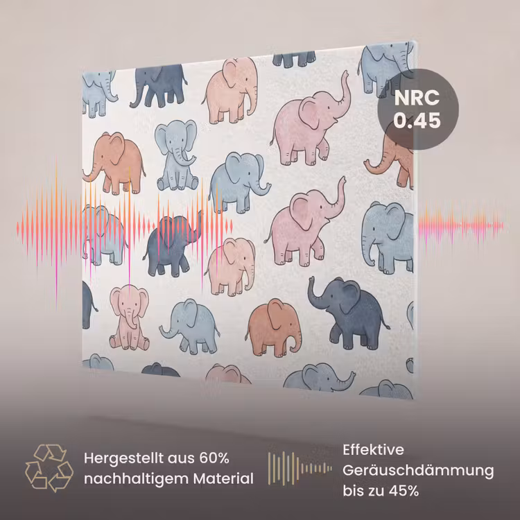 Akustikbild - Tiere – Muster – Kinderzimmer – Pastell – Verspielt — 3