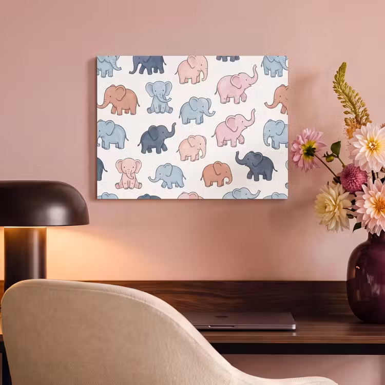 Akustikbild - Tiere – Muster – Kinderzimmer – Pastell – Verspielt — 6