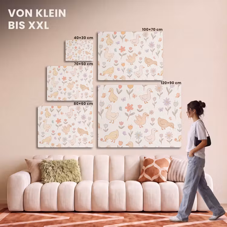 Akustikbild - Vogel – Blumen – Muster – Pastell – Tiere — 7