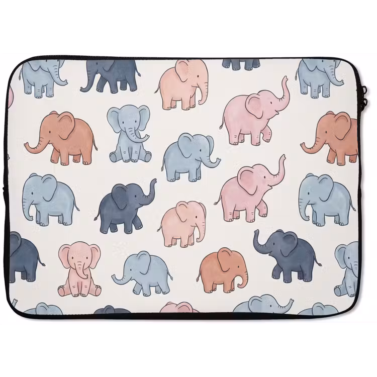 Laptop hülle - Tiere – Muster – Kinderzimmer – Pastell – Verspielt — 1