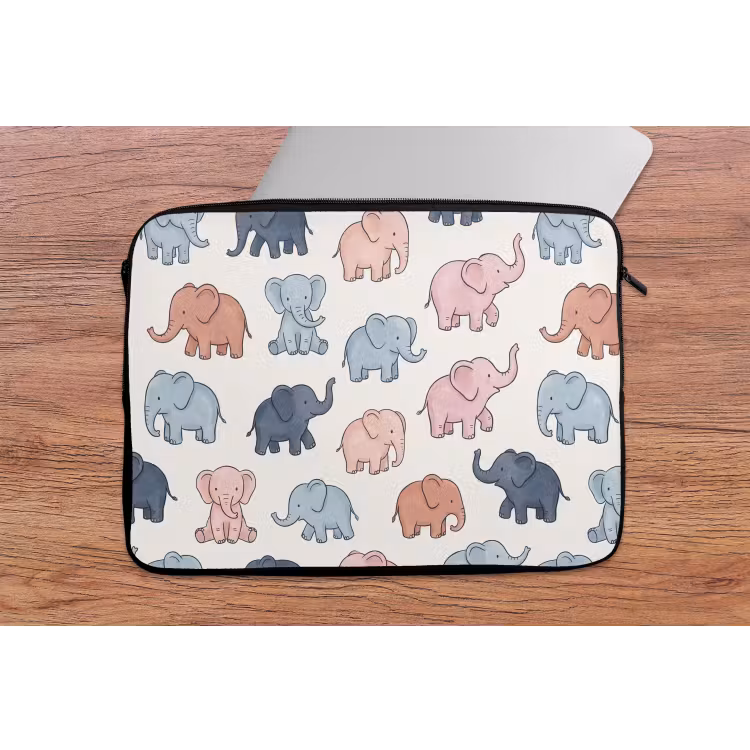 Laptop hülle - Tiere – Muster – Kinderzimmer – Pastell – Verspielt — 2