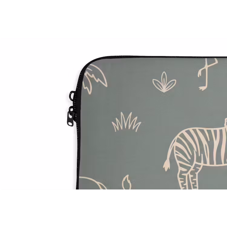 Laptop hülle - Tiere – Safari – Muster – Illustration – Grün — 5
