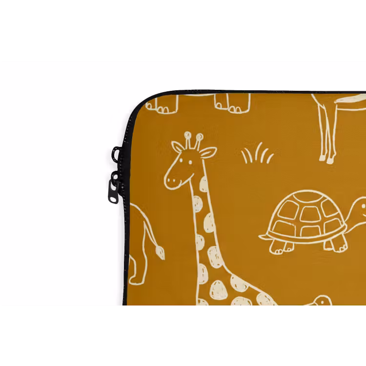 Laptop hülle - Tiere – Safari – Muster – Kindlich – Ocker — 5