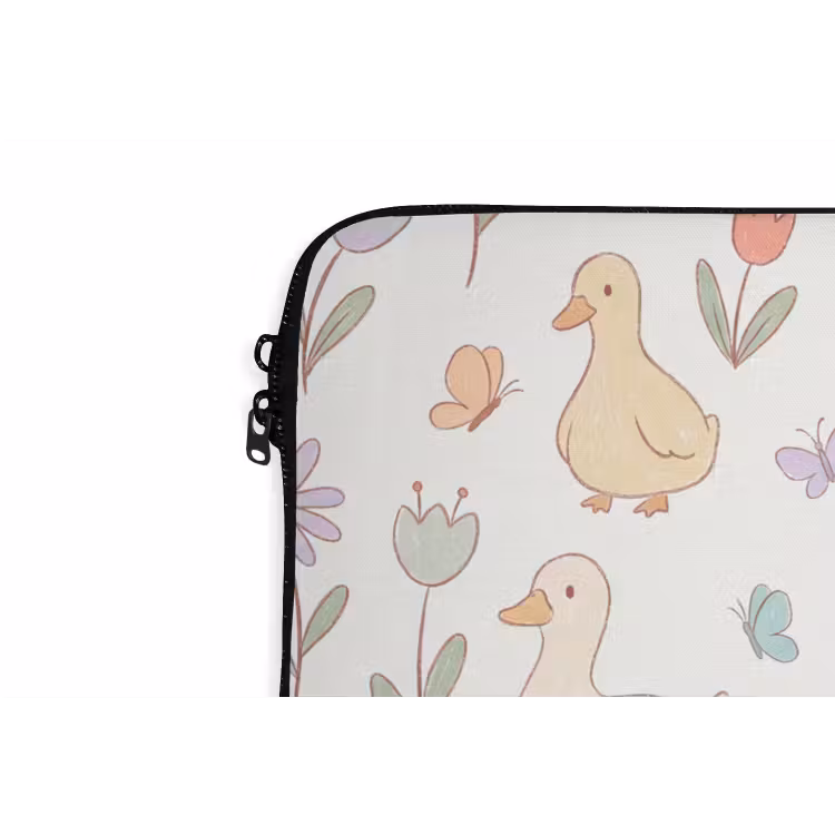 Laptop hülle - Vogel – Blumen – Muster – Pastell – Tiere — 5