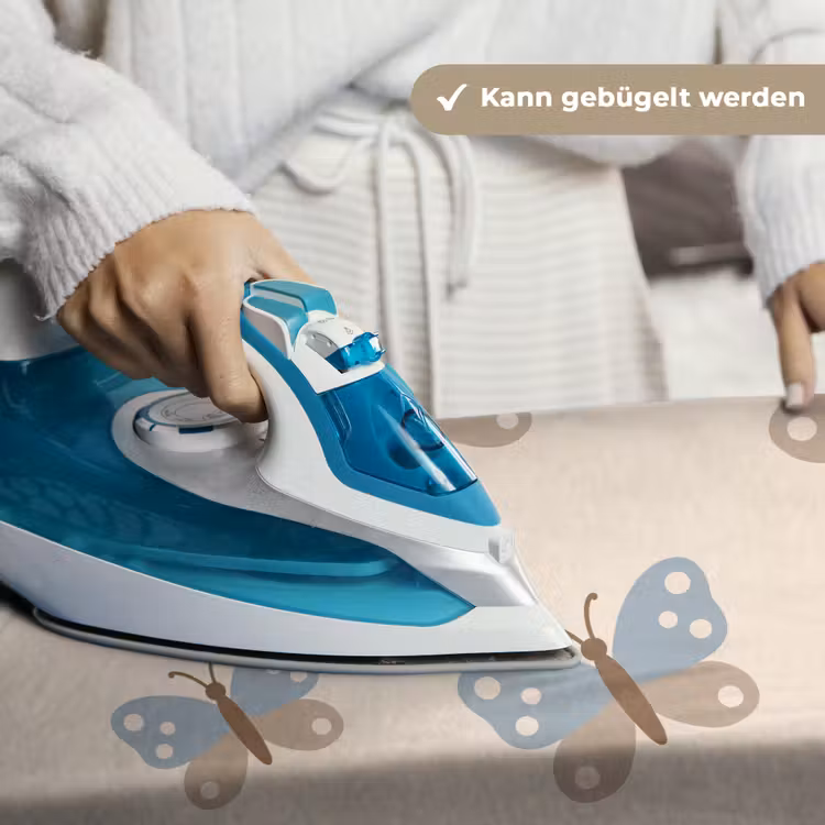 Wandteppich - Insekt – Schmetterlingsmuster – Abstrakt – Blau – Beige — 10