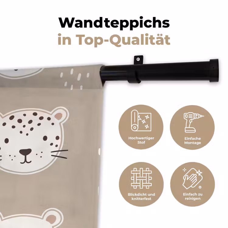 Wandteppich - Tiere – Muster – Illustration – Modern – Beige — 7