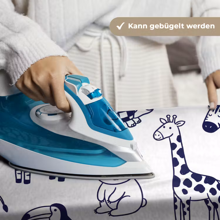 Wandteppich - Tiere – Muster – Kinderzimmer – Grafisch – Weiß-Blau — 10