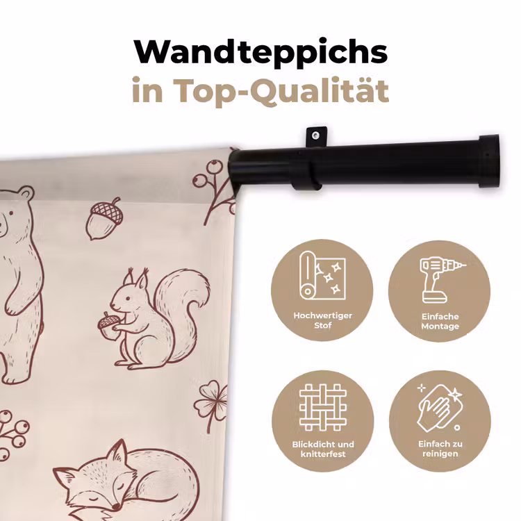 Wandteppich - Tiere – Wald – Natur – Skizze – Muster — 7