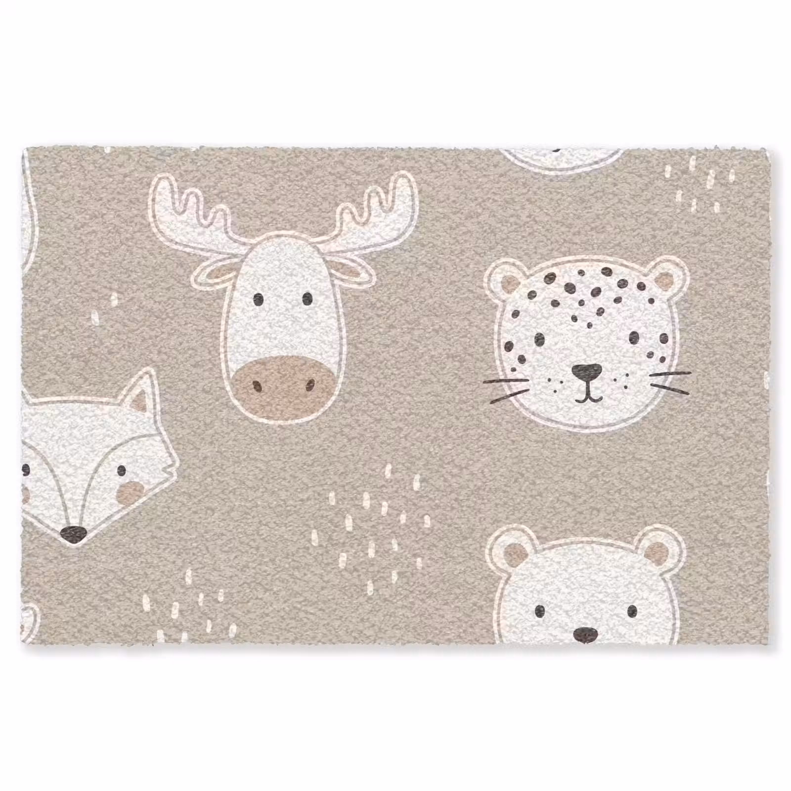 Teppich - Tiere – Muster – Illustration – Modern – Beige — 1