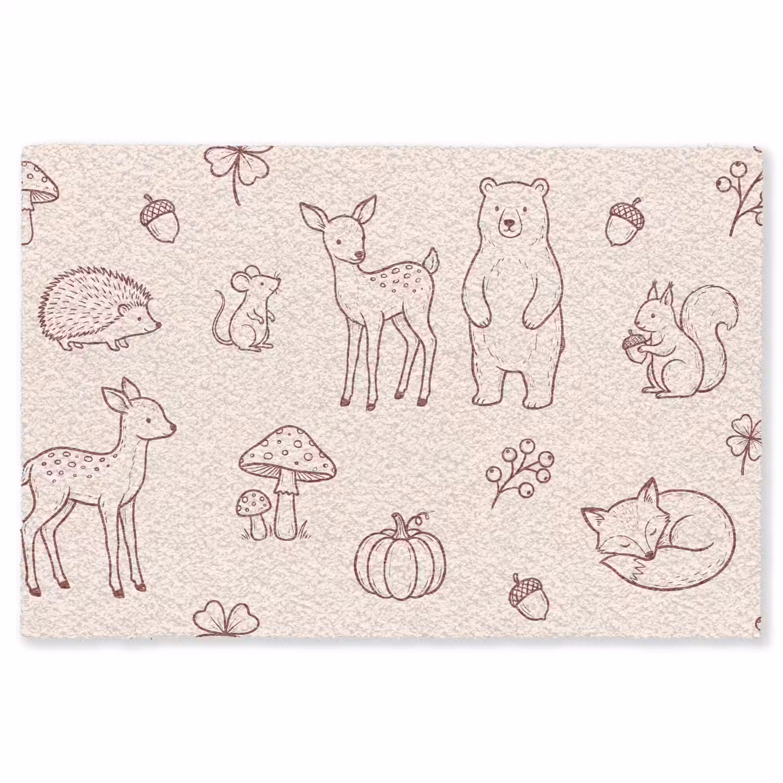 Teppich - Tiere – Wald – Natur – Skizze – Muster — 1