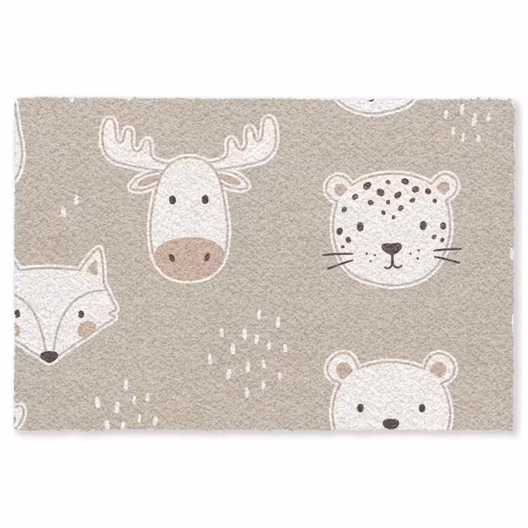 Teppich - Tiere – Muster – Illustration – Modern – Beige — 1