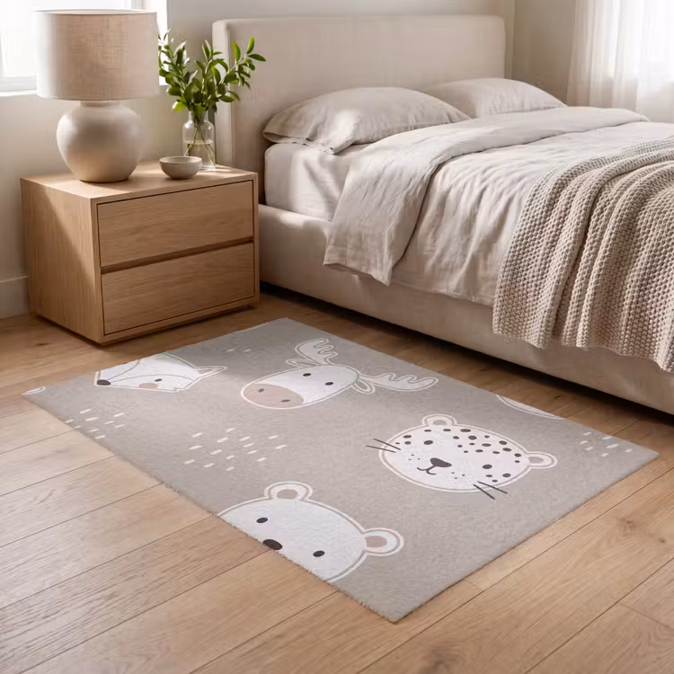 Teppich - Tiere – Muster – Illustration – Modern – Beige — 5