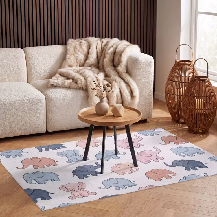 Teppich - Tiere – Muster – Kinderzimmer – Pastell – Verspielt — 3