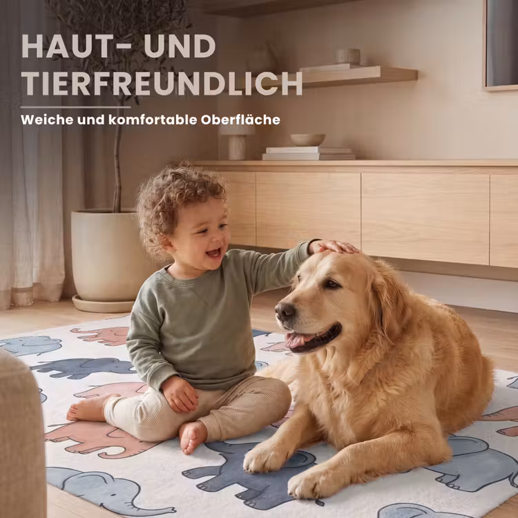Teppich - Tiere – Muster – Kinderzimmer – Pastell – Verspielt — 6