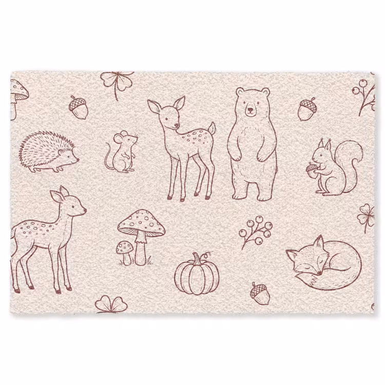 Teppich - Tiere – Wald – Natur – Skizze – Muster — 1