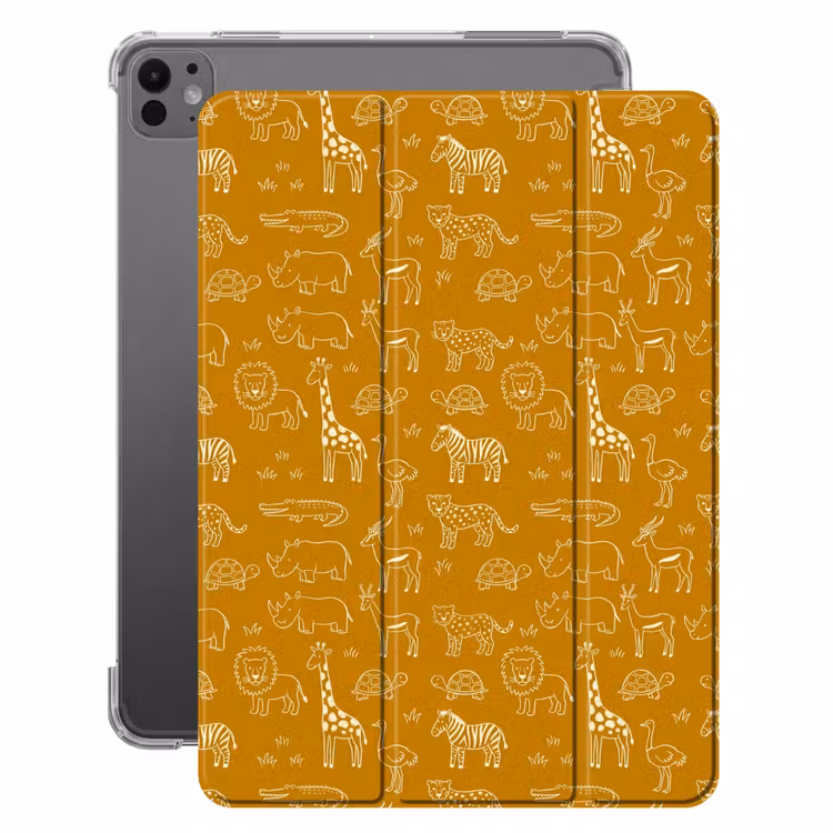 Tiere – Safari – Muster – Kindlich – Ocker — 1