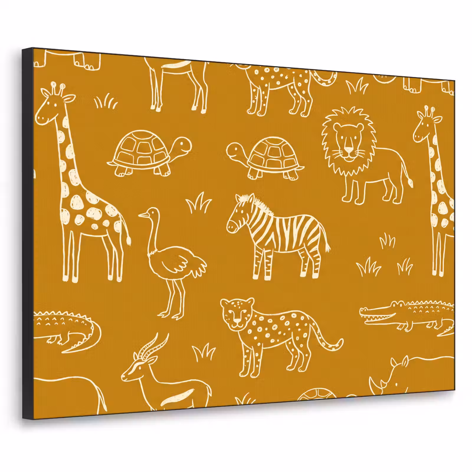 Art Frame - Tiere – Safari – Muster – Kindlich – Ocker — 1