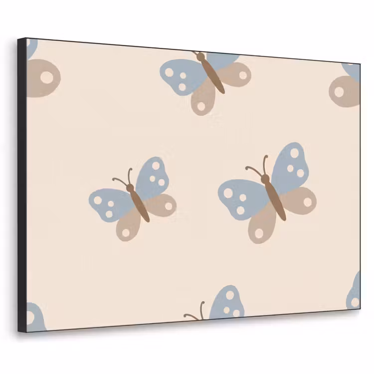Art Frame - Insekt – Schmetterlingsmuster – Abstrakt – Blau – Beige — 1