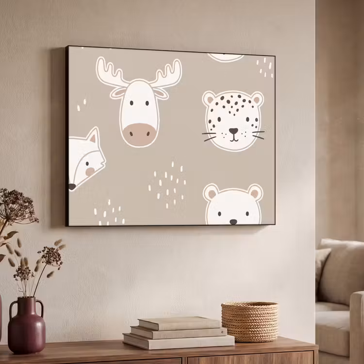 Art Frame - Tiere – Muster – Illustration – Modern – Beige — 3