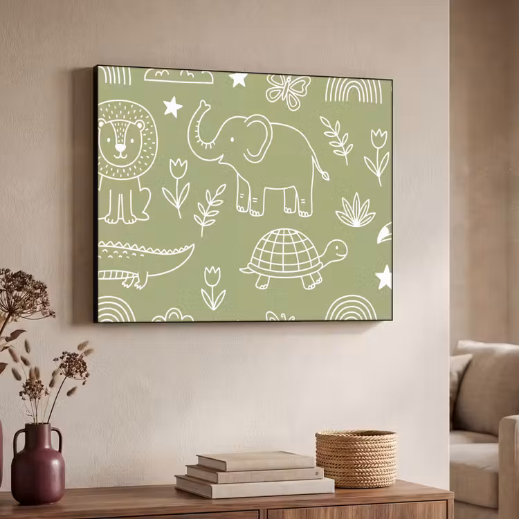 Art Frame - Tiere – Muster – Illustration – Natur – Grün — 3