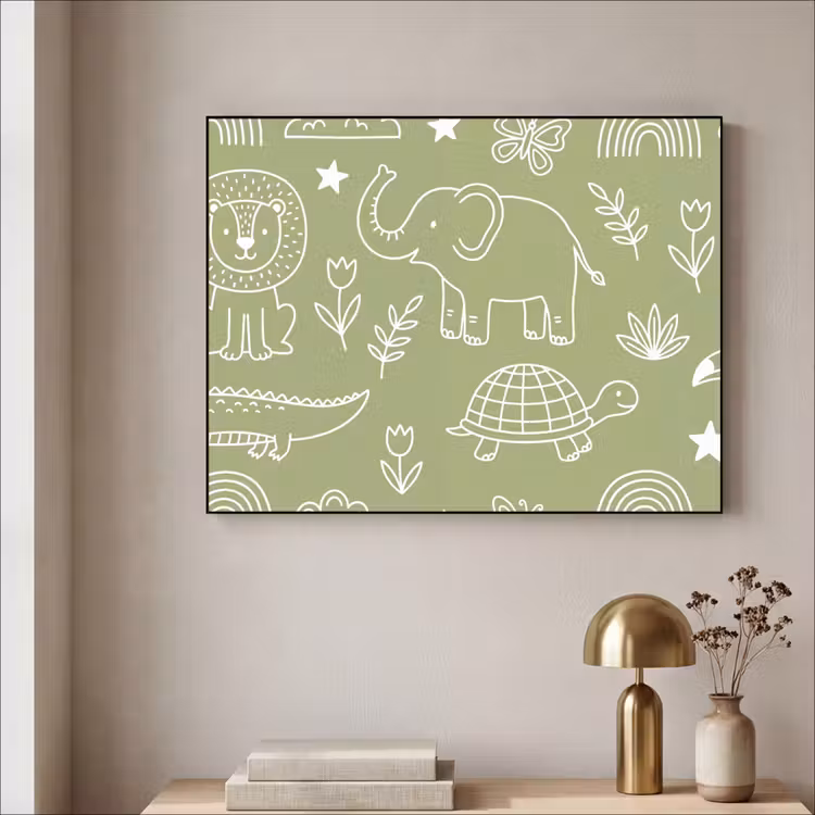 Art Frame - Tiere – Muster – Illustration – Natur – Grün — 4
