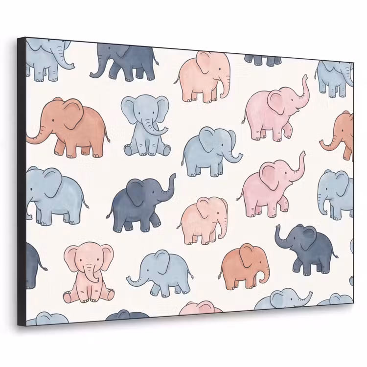 Art Frame - Tiere – Muster – Kinderzimmer – Pastell – Verspielt — 1
