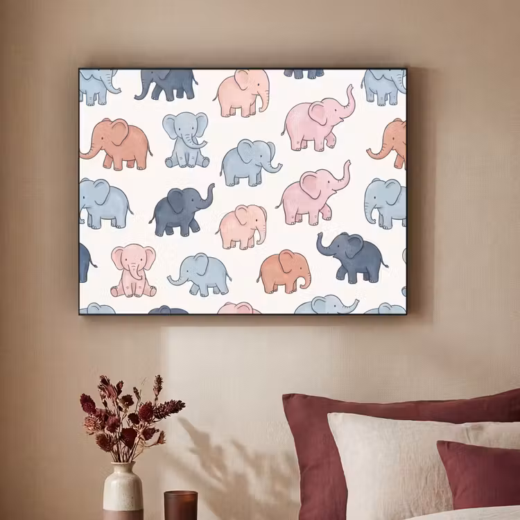 Art Frame - Tiere – Muster – Kinderzimmer – Pastell – Verspielt — 2