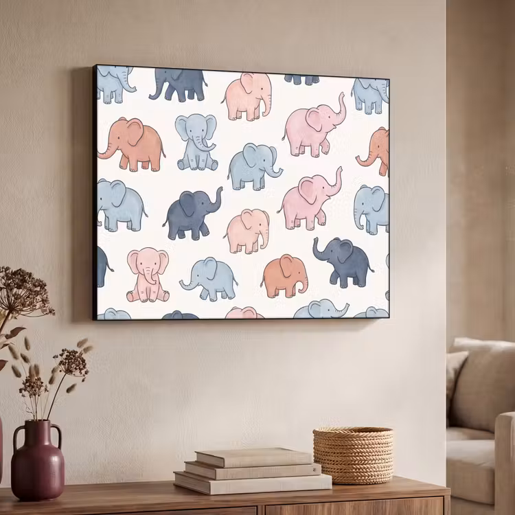 Art Frame - Tiere – Muster – Kinderzimmer – Pastell – Verspielt — 3