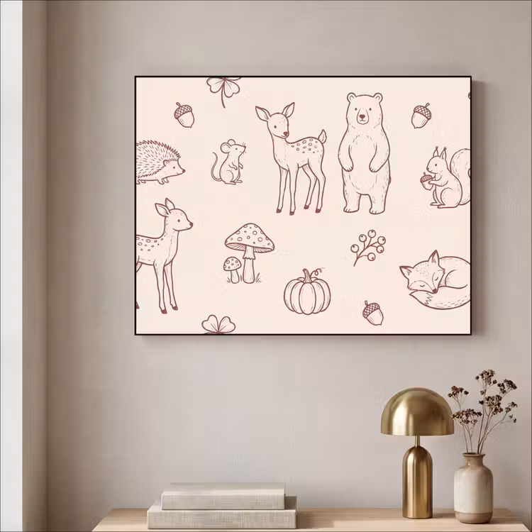 Art Frame - Tiere – Wald – Natur – Skizze – Muster — 4