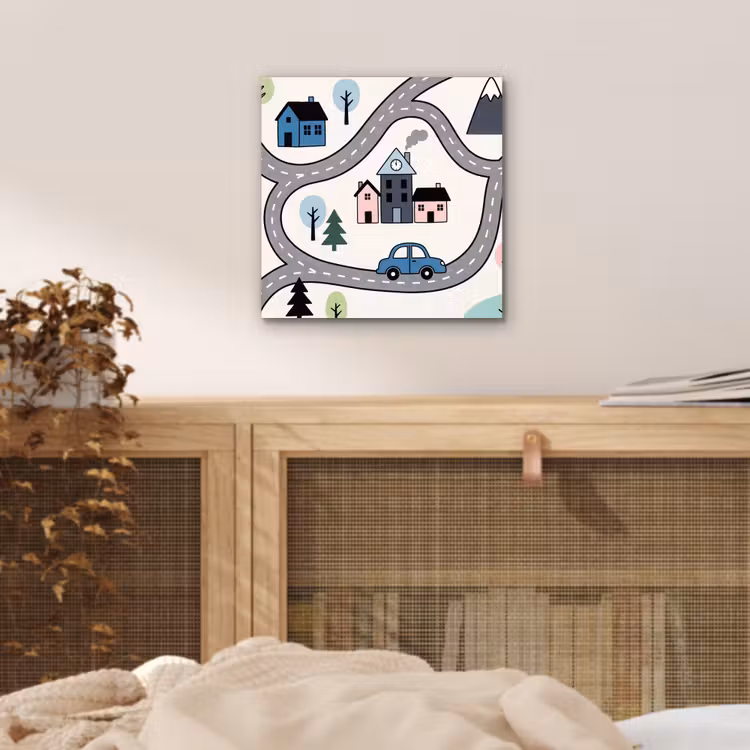 Alu-Dibond-Bild - Karte – Stadt – Kinderfreundlich — 4