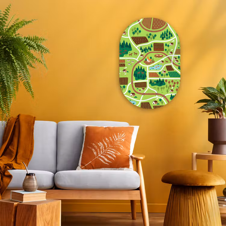 Forexbild Oval - Landschaft – Tiere – Illustration — 2