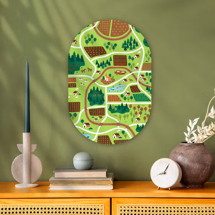Forexbild Oval - Landschaft – Tiere – Illustration — 3