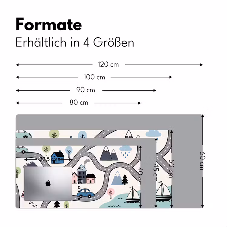 Schreibtischunterlage - Karte – Stadt – Kinderfreundlich — 5