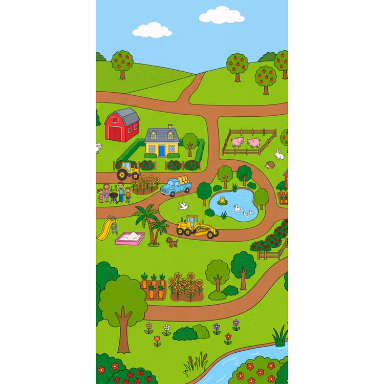 Tapete - Landleben – Tiere – Cartoon — 2