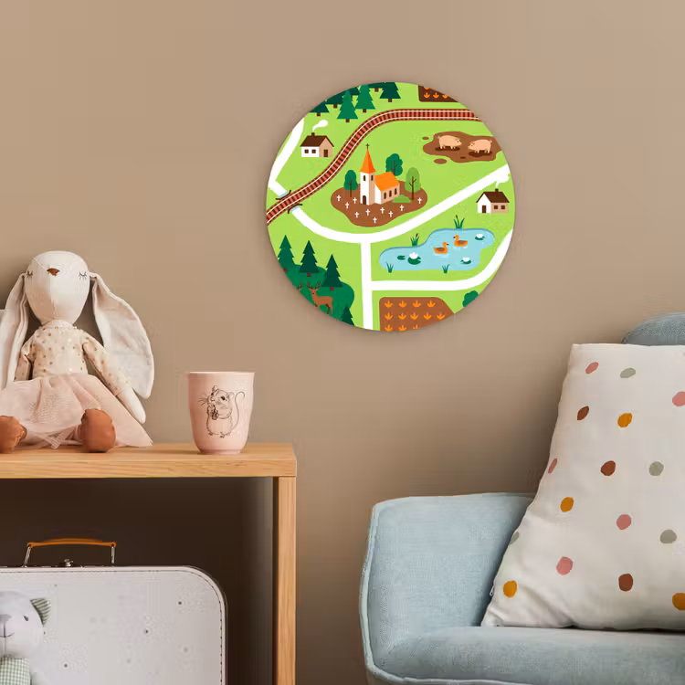 Forexbild Rund - Landschaft – Tiere – Illustration — 5